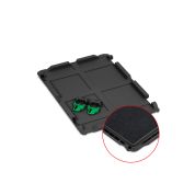 Scharnierdeckel Set 400 x 300 für Eurobox NextGen 2.0 Cycle - Anthrazit - mit Schaumstoff - inkl. 2 grüne Schiebeschnappverschlüsse