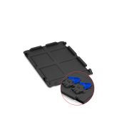 Scharnierdeckel Set 400 x 300 für Eurobox NextGen 2.0 Cycle - Anthrazit - inkl. 2 blaue Schiebeschnappverschlüsse