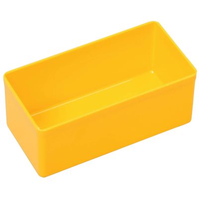 Gelbe Einsatzbox (Größe 2) für die Bestückung von Sortimentskästen EuroPlus Flex und Kleinteilekoffer.