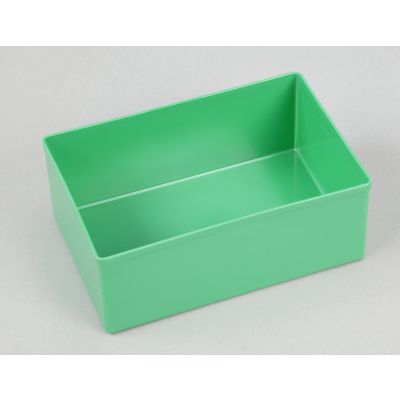 Grüne Einsatzbox (Größe 4) für die Bestückung von Sortimentskästen und Kleinteilekoffer