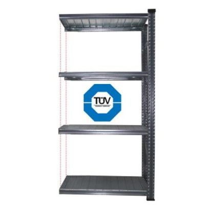 Schrägboden Anbauregal Tiefe 400 mit 6 Fachböden für Euroboxen NextGen