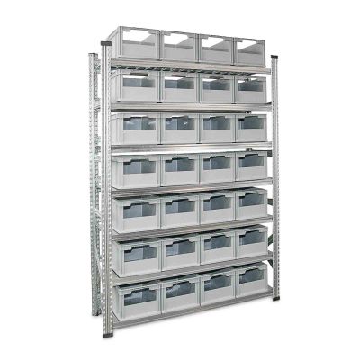 Grundregal Tiefe 400 mit 7 Fachböden für Euroboxen NextGen