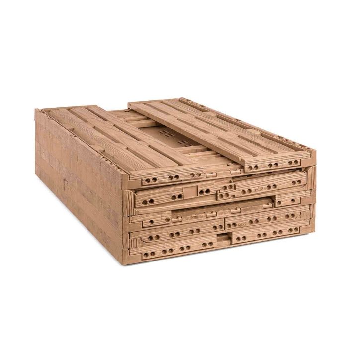 Klappbox aus Kunststoff in Holz-Optik, 40 x 30 x 16,5 cm