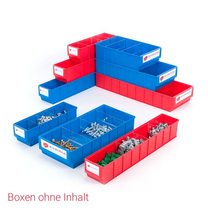 Produktbild von AidB Regalkasten RB500SN – 500 X 117 X 90 Mm, 8 Kg Tragkraft, 3,5 Liter, Stapelbar, Mit Etikettenhalter, Lebensmittelecht