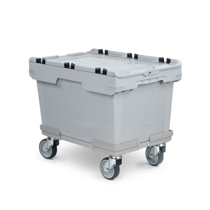 Produktbild von AidB Transportroller Variabel – 1200x800 Mm, 2x Unterteilt, 8 Lenkrollen, Traglast 500 Kg, Blau