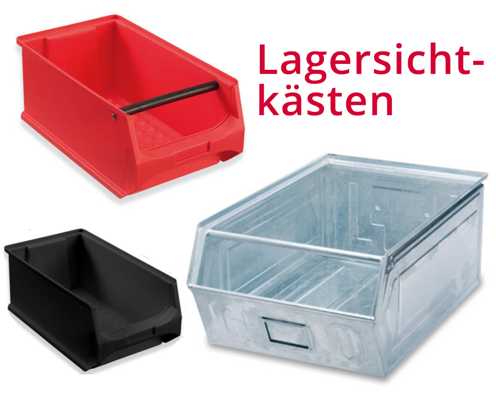 Lagersichtkästen aus Kunststoff, Metall oder mit ESD-Schutz