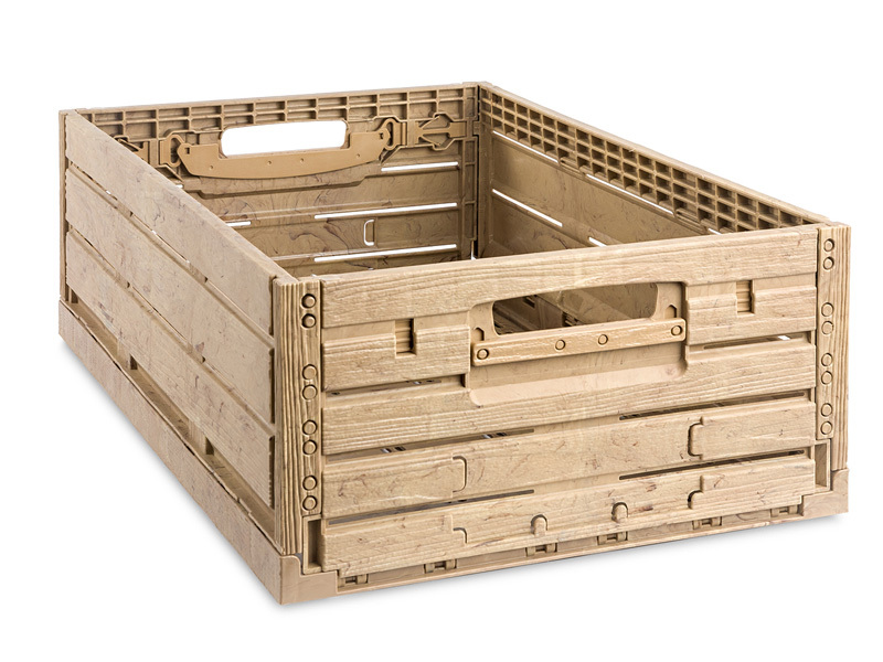 Klappkisten in Holzoptik