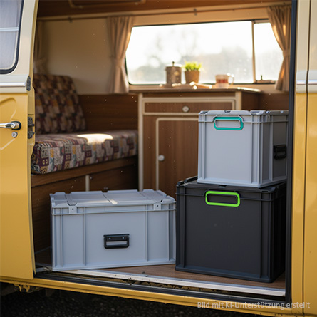 Euroboxen in einem Camper